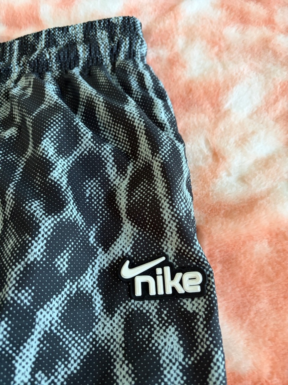 Nike Black and Gray Leopard-Print Jogger Pants